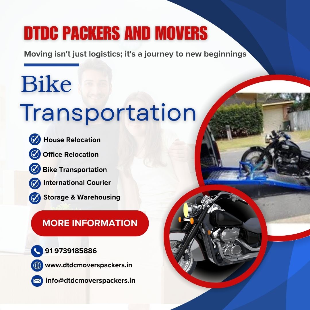 DTDC Packers and Movers bike transportation service
