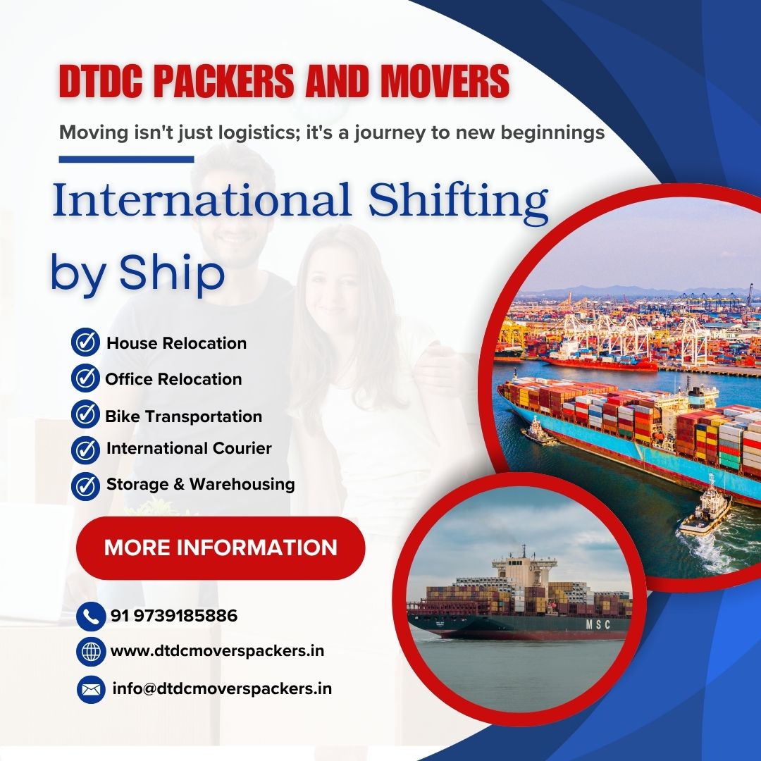 DTDC international shifting by ship